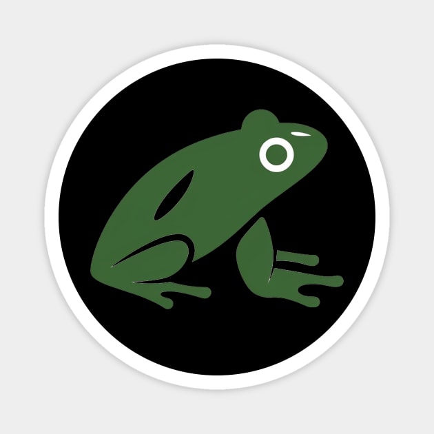 Green Minimal Frog, Tropical Animal, Love Frogs Magnet by logiamerch